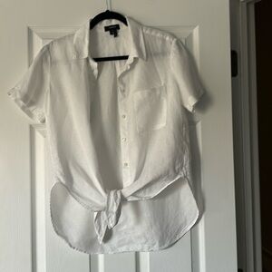 Women’s Theory white linen skirt small/P